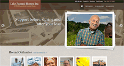 Desktop Screenshot of lakefuneralhomes.com